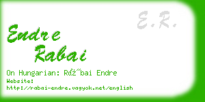 endre rabai business card